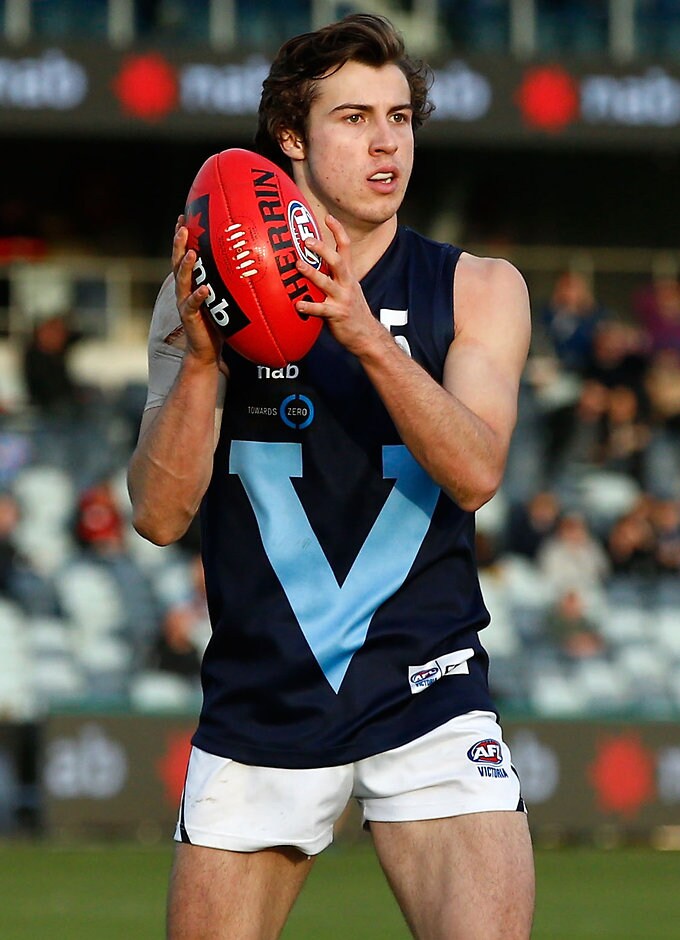 AFL 2016 U18 Championship - Vic M v WA GEELONG, AUSTRALIA - JUNE 29: Andrew McGrath of Vic Metro in action during the Under 18 Championship match between Vic Metro and Western Australia at Simonds Stadium on June 29, 2016 in Geelong, Australia. (Photo by Adam Trafford/AFL Media)